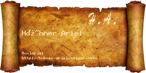 Hübner Ariel névjegykártya